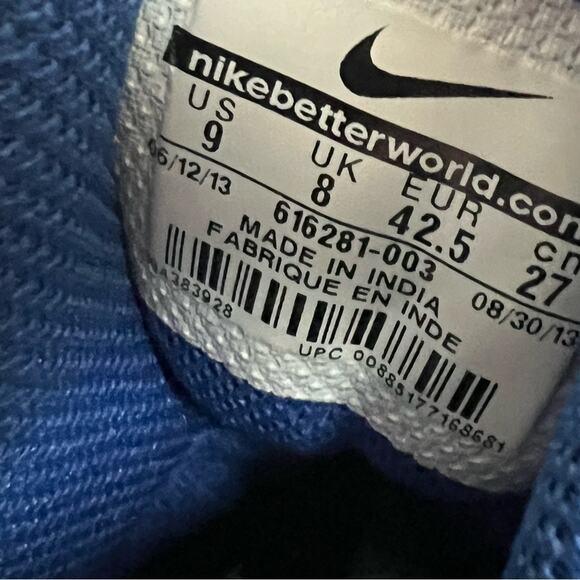 Nike Son Of Force Men’s Size 9 Gray/Orange/Blue - 616281-003 - Shoes CLEAN RARE - Picture 8 of 9